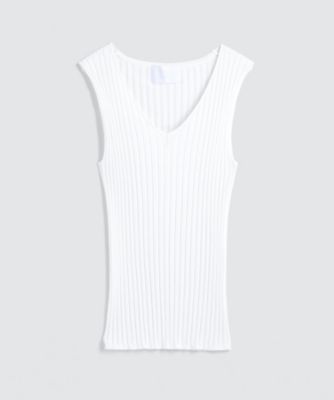【SALE（三越）】＜BPQC/ビーピーキューシー＞ ワイドリブ タンクトップ(BP71FWA021) ホワイト 【三越・伊勢丹/公式】