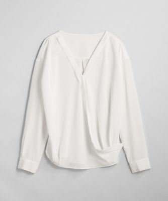 【SALE（伊勢丹）】＜BPQC/ビーピーキューシー＞ カシュクールブラウス(BP71TMK002) ホワイト 【三越・伊勢丹/公式】