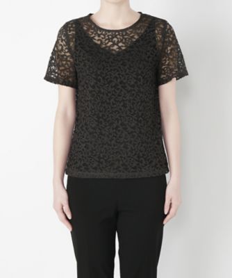 【SALE（伊勢丹）】＜T．G．I．F．READY FOR THE WEEKEND＞ レースシャツ(77682122 ) チャコール 【三越・伊勢丹/公式】