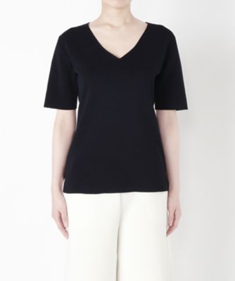 【SALE（伊勢丹）】＜レディ フォア ザ ウィークエンド/Ready for the Weekend＞ ミラノリブニットTシャツ(RFW1701-01) ネイビー 【三越・伊勢丹/公式】