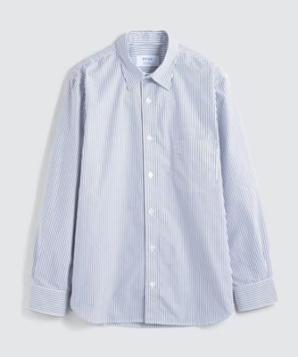 【SALE（三越）】＜BPQC/ビーピーキューシー＞ タイプライタークロスシャツ(BP71MIF0400) ブルーストライプ 【三越・伊勢丹/公式】