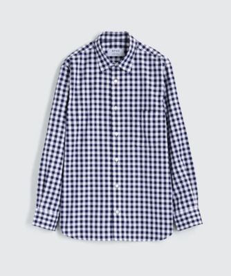 【SALE（三越）】＜BPQC/ビーピーキューシー＞ ブロックチェック カジュアルシャツ(BP71MIF0402) ホワイトxネイビー 【三越・伊勢丹/公式】
