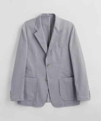 【SALE（三越）】＜BPQC/ビーピーキューシー＞ シアサッカージャケット(BP71MIF0207) ネイビーxホワイト 【三越・伊勢丹/公式】