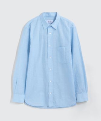 【SALE（三越）】＜BPQC/ビーピーキューシー＞ シアサッカー カジュアルシャツ(BP71MIF0410) サックス 【三越・伊勢丹/公式】