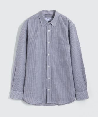 【SALE（三越）】＜BPQC/ビーピーキューシー＞ シアサッカー カジュアルシャツ(BP71MIF0410) ブラック 【三越・伊勢丹/公式】