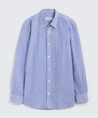 【SALE（三越）】＜BPQC/ビーピーキューシー＞ シアサッカー カジュアルシャツ(BP71MIF0410) ブルー 【三越・伊勢丹/公式】