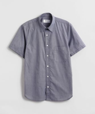 【SALE（三越）】＜BPQC/ビーピーキューシー＞ ポプリンミニ千鳥半袖シャツ(BP71MIF0413) ネイビー 【三越・伊勢丹/公式】