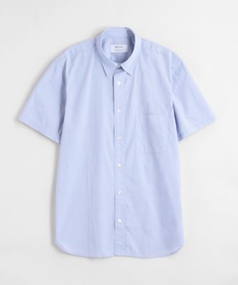 【SALE（三越）】＜BPQC/ビーピーキューシー＞ ポプリンミニ千鳥半袖シャツ(BP71MIF0413) サックス 【三越・伊勢丹/公式】