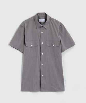 【SALE（三越）】＜BPQC/ビーピーキューシー＞ ストレッチ ミリタリーシャツ(BP71MIF0414) グレー 【三越・伊勢丹/公式】