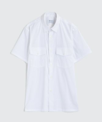 【SALE（三越）】＜BPQC/ビーピーキューシー＞ ストレッチ ミリタリーシャツ(BP71MIF0414) ホワイト 【三越・伊勢丹/公式】