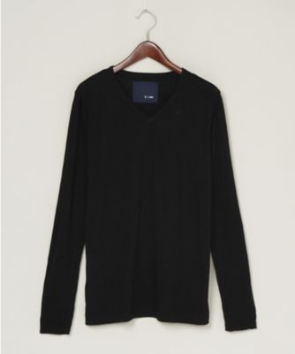 【SALE（三越）】＜ヴィルーム ネイビー/V::room_NAVY＞ 【S】長袖VネックTシャツ(3-352318*T) ブラック 【三越・伊勢丹/公式】