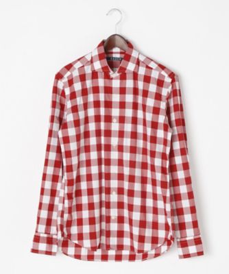 【SALE（三越）】＜エアディム＞ 【S】ギンガムシャツ(62-EADEM-E-SHE03-SH) レッド 【三越・伊勢丹/公式】