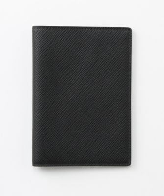 ＜スマイソン＞ PANAMA/パスポートカバー ブラックxブラック 【三越・伊勢丹/公式】