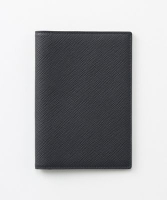 ＜スマイソン＞ PANAMA/パスポートカバー ネイビーxワイン 【三越・伊勢丹/公式】