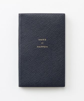 ＜スマイソン＞ パナマノート/MAKE IT HAPPEN ネイビー 【三越・伊勢丹/公式】
