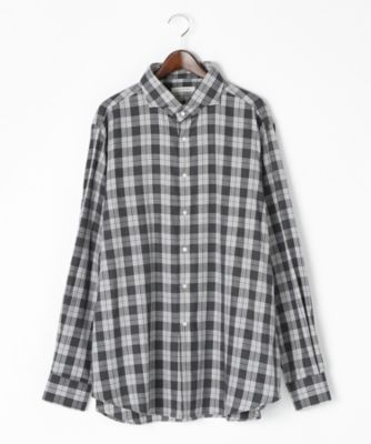 【SALE（伊勢丹）】＜ギィ ローバー/Guy Rover＞ 【S】【紳士大きいサイズ】長袖シャツ(2150GR174562308) 05・グレーxホワイト 【三越・伊勢丹/公式】