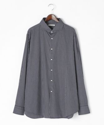 【SALE（伊勢丹）】＜ギィ ローバー/Guy Rover＞ 【S】【紳士大きいサイズ】長袖シャツ(2150GR174562209) 12・ネイビーxホワイト 【三越・伊勢丹/公式】
