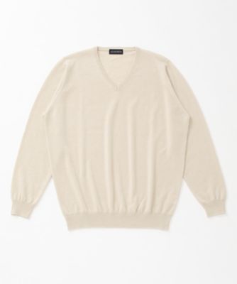 【SALE（伊勢丹）】＜イセタンメンズ/ISETAN MEN'S＞ 【S】【紳士大きいサイズ】Vネックセーター(990) 21105・オフホワイト 【三越・伊勢丹/公式】