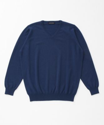 【SALE（伊勢丹）】＜イセタンメンズ/ISETAN MEN'S＞ 【S】【紳士大きいサイズ】Vネックセーター(990) 21677・ネイビー 【三越・伊勢丹/公式】