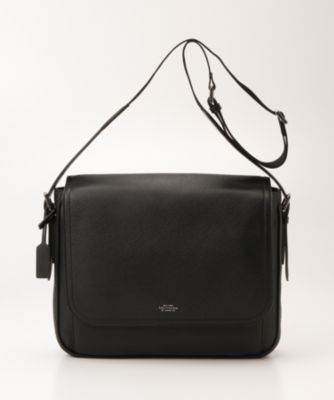 ＜スマイソン＞ BURLINGTON/ラージメッセンジャーバッグ ブラック 【三越・伊勢丹/公式】