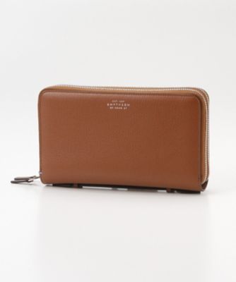 ＜スマイソン＞ BURLINGTON/ダブルジップトラベルウォレット タン 【三越・伊勢丹/公式】