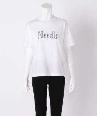 【SALE（三越）】＜NEEDLE DESIGN/ニードルデザイン＞ ロゴプリントTシャツ(ND1520209) ホワイト 【三越・伊勢丹/公式】