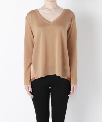 【SALE（三越）】＜NEEDLE DESIGN/ニードルデザイン＞ Vネックニットプルオーバー(ND1620214) ベージュ 【三越・伊勢丹/公式】