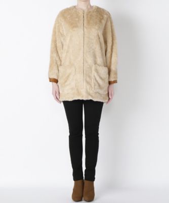 【SALE（三越）】＜NEEDLE DESIGN/ニードルデザイン＞ フェイクファーコート(ND1620219) ベージュ 【三越・伊勢丹/公式】