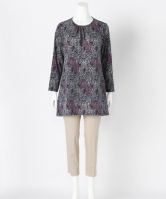 【SALE（伊勢丹）】 &starf;<ル・ラージュ>カットソー(6A-DRI-105)(クローバー) ネービーブルー 【三越・伊勢丹/公式】