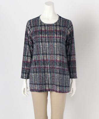 【SALE（伊勢丹）】 &starf;<ル・ラージュ>カットソー(6A-DRI-303)(クローバー) ネービーブルー 【三越・伊勢丹/公式】