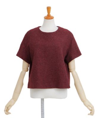 【SALE（三越）】＜KEITAMARUYAMA/ケイタマルヤマ＞ ヘリボーンツイードプルオーバー 100060 ボルドー 【三越・伊勢丹/公式】