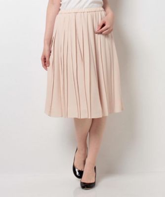 【SALE（三越）】＜ローズティアラ＞ パウダリージョーゼットプリーツフレアースカート ベージュ 【三越・伊勢丹/公式】