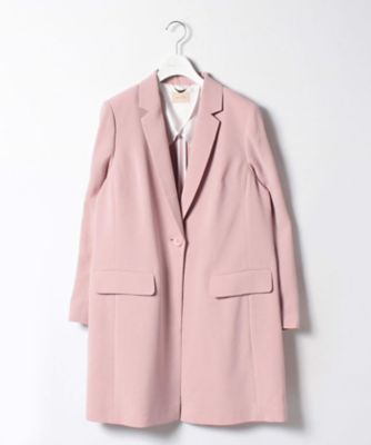 【SALE（三越）】＜ローズティアラL＞ 大きいサイズ シングルボタンチェスターコート ピンク 【三越・伊勢丹/公式】