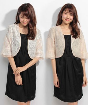 ＜ローズティアラ＞ レースオーガンジーリバーシブルボレロ ベージュ 【三越・伊勢丹/公式】