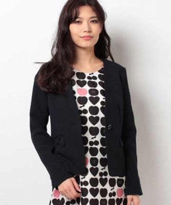 【SALE（三越）】＜ローズティアラ＞ Vラインノーカラーブッチャージャケット ネービーブルー 【三越・伊勢丹/公式】