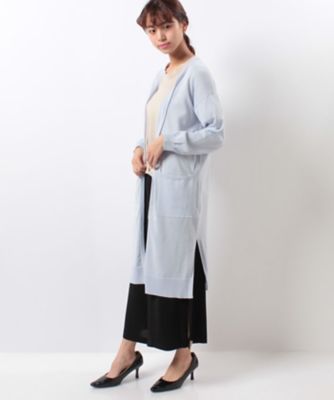 【SALE（三越）】＜ローズティアラ＞ ロングニットカーディガン パイングリーン 【三越・伊勢丹/公式】