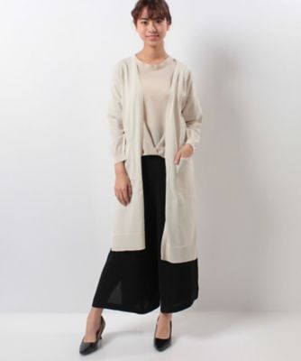 【SALE（三越）】＜ローズティアラL＞ 大きいサイズ ロングニットカーディガン ベージュ 【三越・伊勢丹/公式】