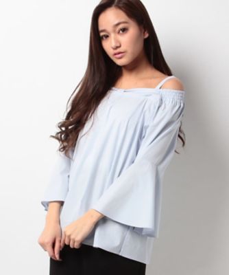 【SALE（三越）】＜ローズティアラ＞ タイプライターオフショル風ブラウス パイングリーン 【三越・伊勢丹/公式】