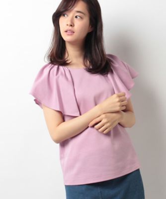 【SALE（三越）】＜ローズティアラ＞ フレアスリーブポンチトップス ピンク 【三越・伊勢丹/公式】