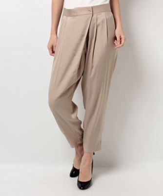 【SALE（三越）】＜ローズティアラ＞ ラップ風タックパンツ ベージュ1 【三越・伊勢丹/公式】