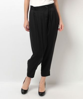 【SALE（三越）】＜ローズティアラ＞ ラップ風タックパンツ クロ 【三越・伊勢丹/公式】