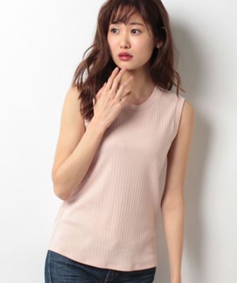 【SALE（三越）】＜ローズティアラL＞ 大きいサイズ ノースリーブスムースカットソー ピンク 【三越・伊勢丹/公式】