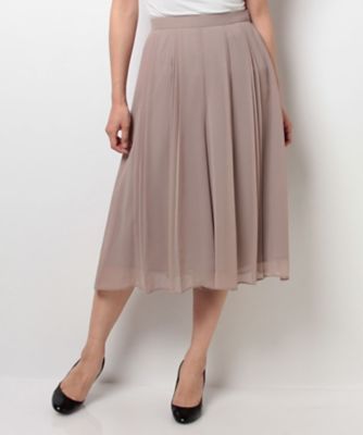 【SALE（三越）】＜ローズティアラ＞ ランダムプリーツシフォンワイドパンツ ベージュ 【三越・伊勢丹/公式】