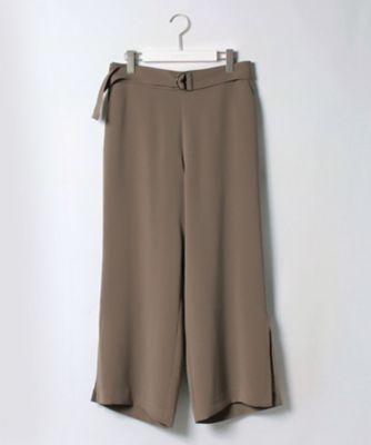 ＜ローズティアラL＞ 大きいサイズ 【セットアップ対応商品】ウエストベルト付きワイドパンツ カーキ 【三越・伊勢丹/公式】