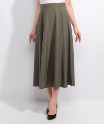 ＜レリアン/Leilian＞ バックシャーリングミディレングススカート ミドリ 【三越・伊勢丹/公式】