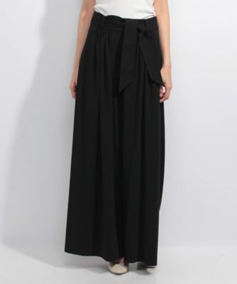 ＜レリアン/Leilian＞ ベルト付ワイドパンツ クロ 【三越・伊勢丹/公式】