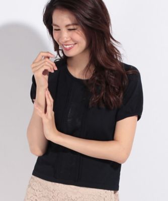 ＜ELISA＞ クリスタルレーヨンプルオーバー ネービーブルー 【三越・伊勢丹/公式】