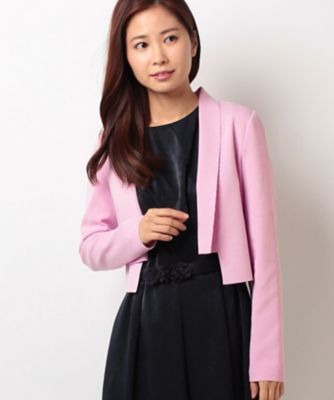 ＜ELISA＞ コットンダブルニットカーディガン ピンク 【三越・伊勢丹/公式】