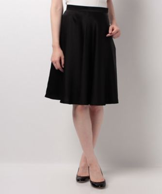 ＜ELISA＞ ソアパールサテンスカート クロ 【三越・伊勢丹/公式】