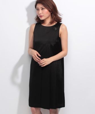 ＜ELISA＞ ソアパールサテンワンピース クロ 【三越・伊勢丹/公式】